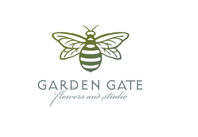 Roman Design: Garden Gate Flowers Logo design